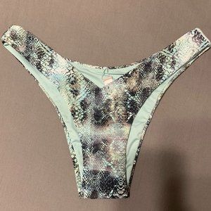 NWOT VS - Snake Print Blue Bikini Bottoms